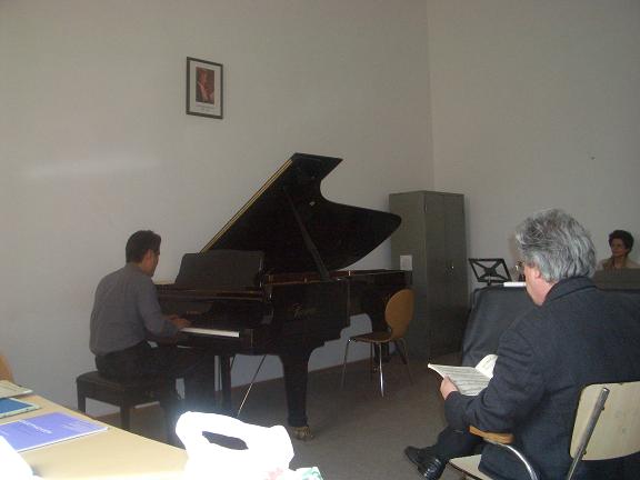 <span>公開レッスン</span>　2008/01　この日は、ドクターコース受講生の方が私の演奏を聴きに来て下さいました。